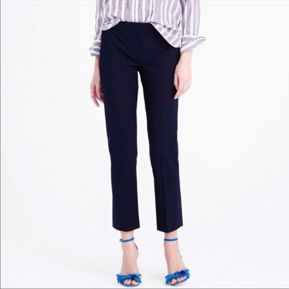 J. Crew Campbell Crop Trouser Pants Blue Women's Size 2 - Picture 5 of 5